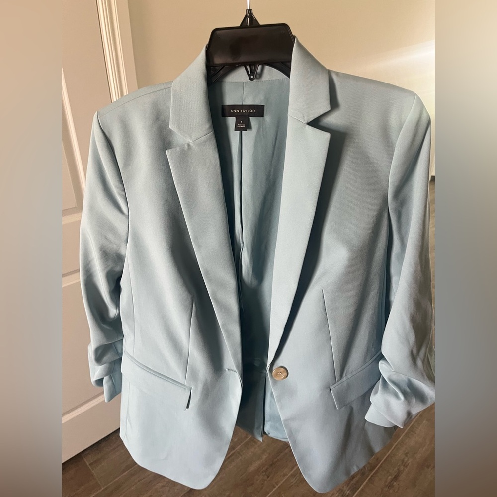 Ann Taylor Sky Blue Jacket Size 6